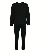 Letter Merry, Two-Piece Casual Sports Sweatshirt Suit For Women, Autumn And Winter